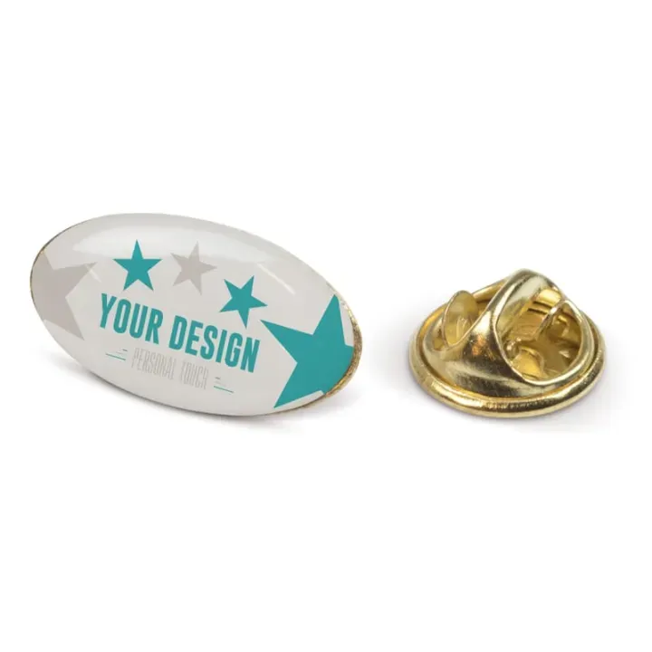 Metal pin, oval 20x12mm - LT99739 (N0092)